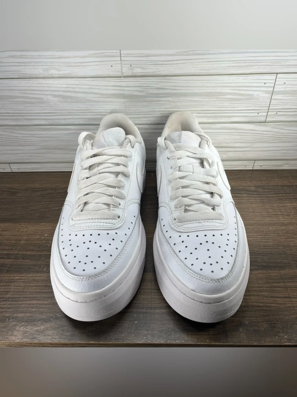 Nike Court Vision Alta Women’s Triple White Shoes - Women’s Size 8.5 - Picture 6 of 10